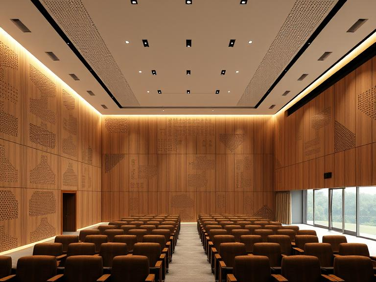 Perforated Wooden PAnels (Auditorium)